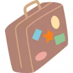 Suitcase with stamps
