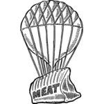 Meat balloon vector drawing