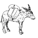 Donkey with luggage