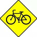 Bicycle caution sign