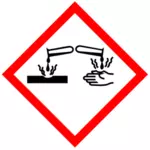 Corrosive substances warning