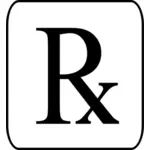Siluetta di vettore di simbolo prescrizione