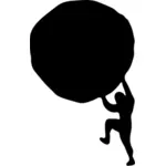 Sisyphus silhouet