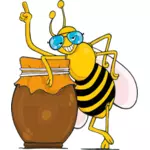 Grinning honey bee