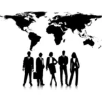 Professional business people silhouette