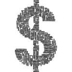 Money euphemisms vector silhouette