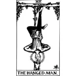 Hängande mannen tarot-kort