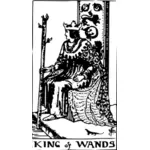 Koning van wands occulte kaart