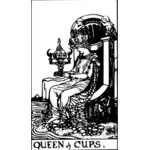 Königin der Tassen okkulten Karte