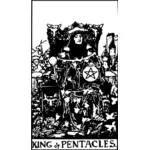 König der Pentakel okkulten Karte