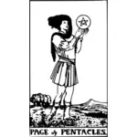 Seite der Pentakel Tarotkarte