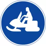 Snowmobile sign vector image