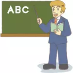 Mężczyzna nauczyciel nauka alfabetu