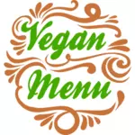 素食菜单徽标