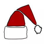 Chapéu de Papai Noel vermelho e branco