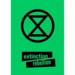 Concetto di logo della ribellione all'estinzione