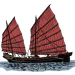 Gammalt kinesiskt fartyg