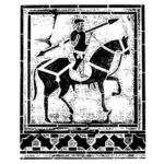 Mosaik penunggang kuda