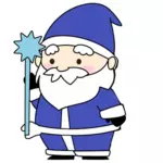 Weihnachtsmann im blauen Outfit