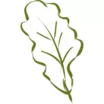 Oak leaf silhouette sketch