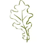Arte do clipe de desenho manual da folha de carvalho
