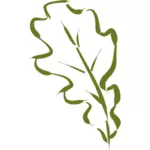 Folha de carvalho desenhada à mão