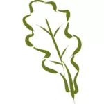 Oak leaf outline silhouette