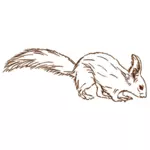 Esquilo desenhado à mão