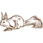 Desenho de arte de clipe de esquilo