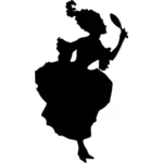 Vintage lady silhouette