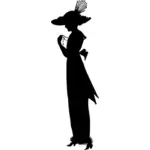 Schicke Dame silhouette