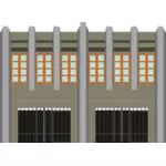 Vector image of two-storey building