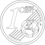 Vector image of one euro cent