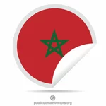 Autocollant de drapeau du Maroc