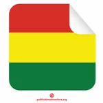 Peeling sticker flag of Bolivia
