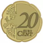 20 euro sen vektor ilustrasi