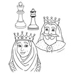 Roi et Reine du jeu d’échecs