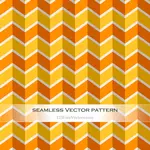 Orange Yellow Seamless Zigzag Pattern Vector