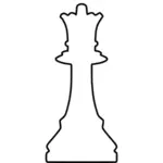 Piesă de şah alb silueta