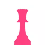 Pieza de ajedrez color rosa