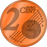 Vector graphics of 2 Euro cent