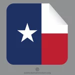 Texas flag peeling sticker clip art