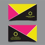 Шаблон визитной карточки «Три цвета»