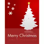 Merry Christmas in red color vector clip art