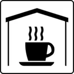 Vektor-Symbol für Kaffee im Zimmer