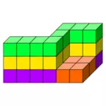 Geschetste beeld van kubussen
