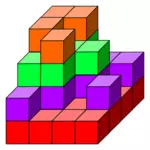 Differently colored cubes
