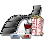 Ready for 3D cinema movie vector image