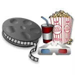 3D movie equipment vector image