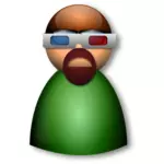3d Glasses avatar vector image